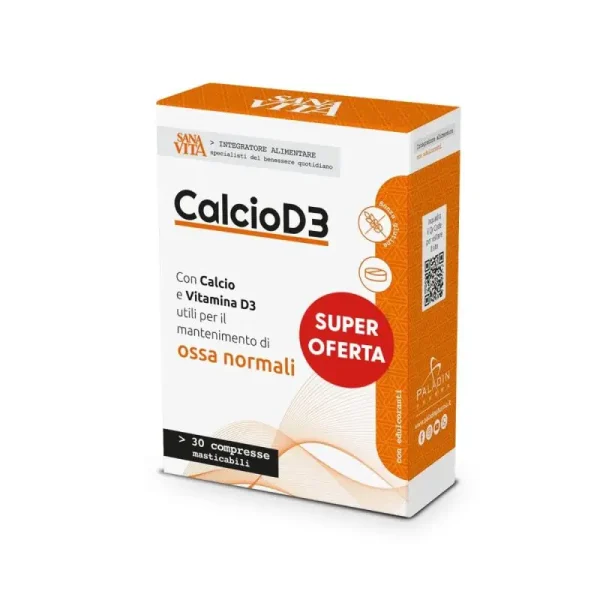 Sanavita Kalcium Vitaminë D3 30 Tableta