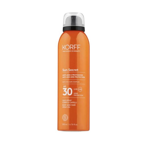 Korff Sun Secret Spray Vajor Për Trupin Dhe Flokët Spf 30 200ML