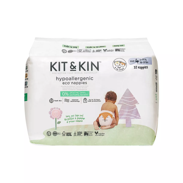KIT & KIN Pelena Nr 4: 9-14kg 32 pelena