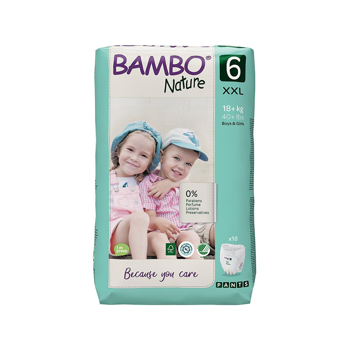 Bambo Nature 6 (pants-mbathje) x 18cope (18+kg)