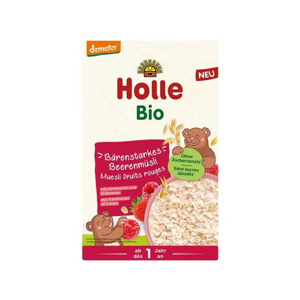 Holle – Musli Organik Me Mjedër & Luleshtrydhe (12m+)