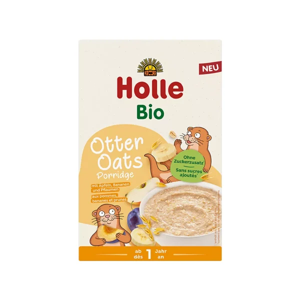 Holle – Otter Oats Porridge with apples, bananas and plums (12m+)